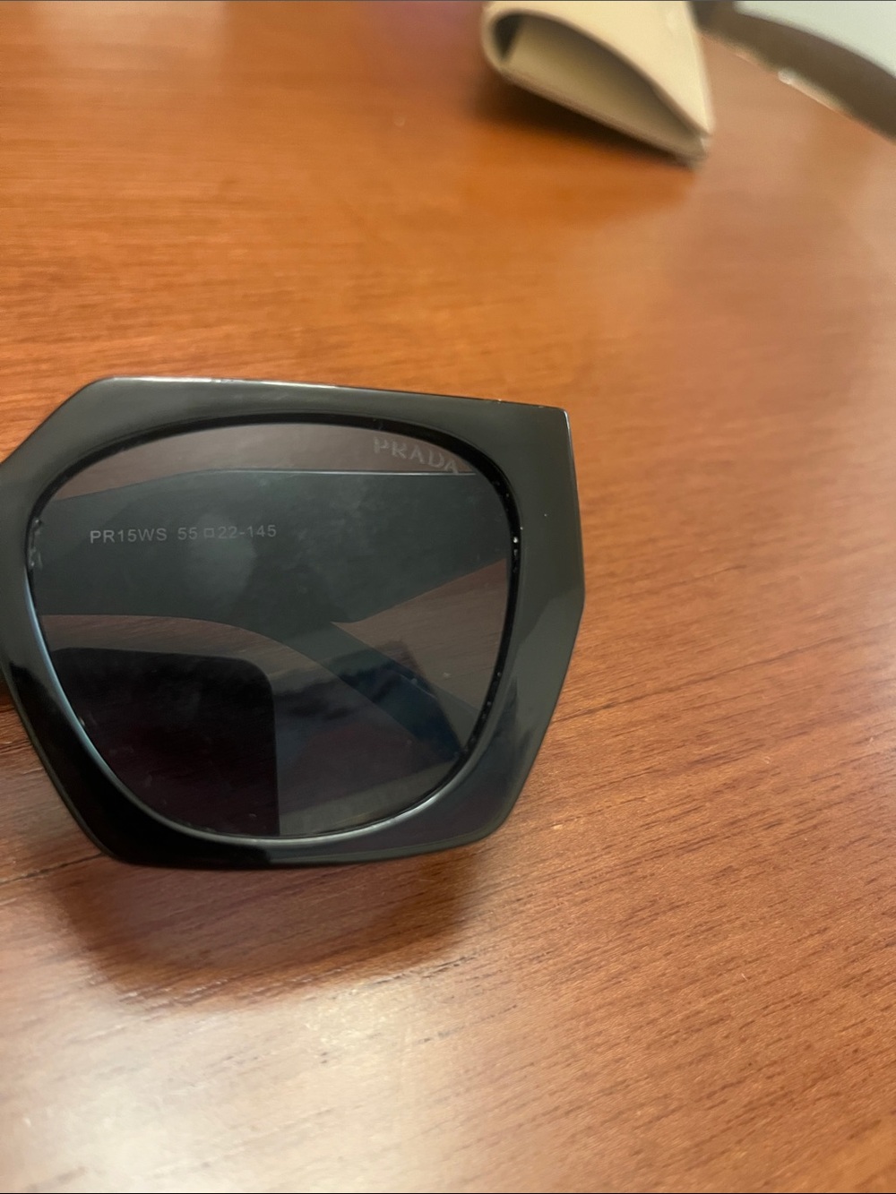 Prada Black Oversized Women's Sunglasses PR15WS - Picture 7 of 9